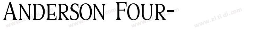 Anderson Four字体转换